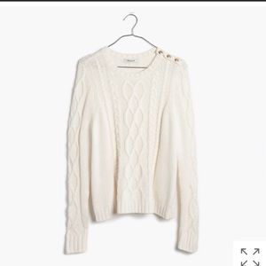 Madewell et sezane cable knit sweater